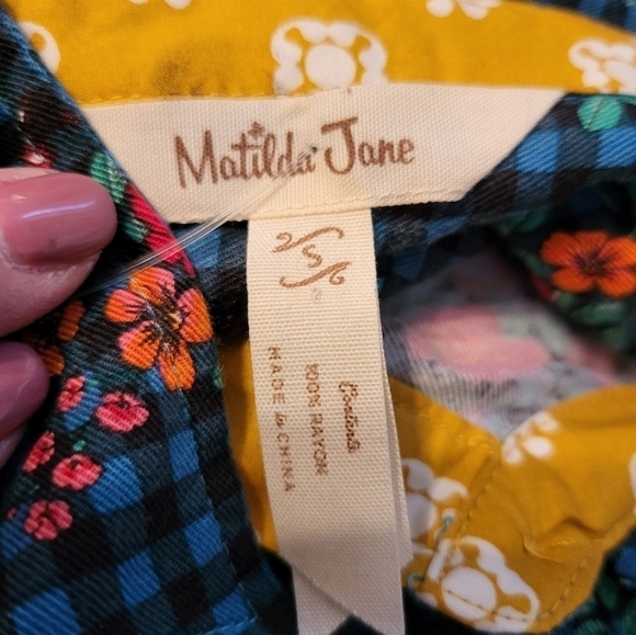 Matilda Jane S "Fa La La " dress has belt floral green - Picture 15 of 15